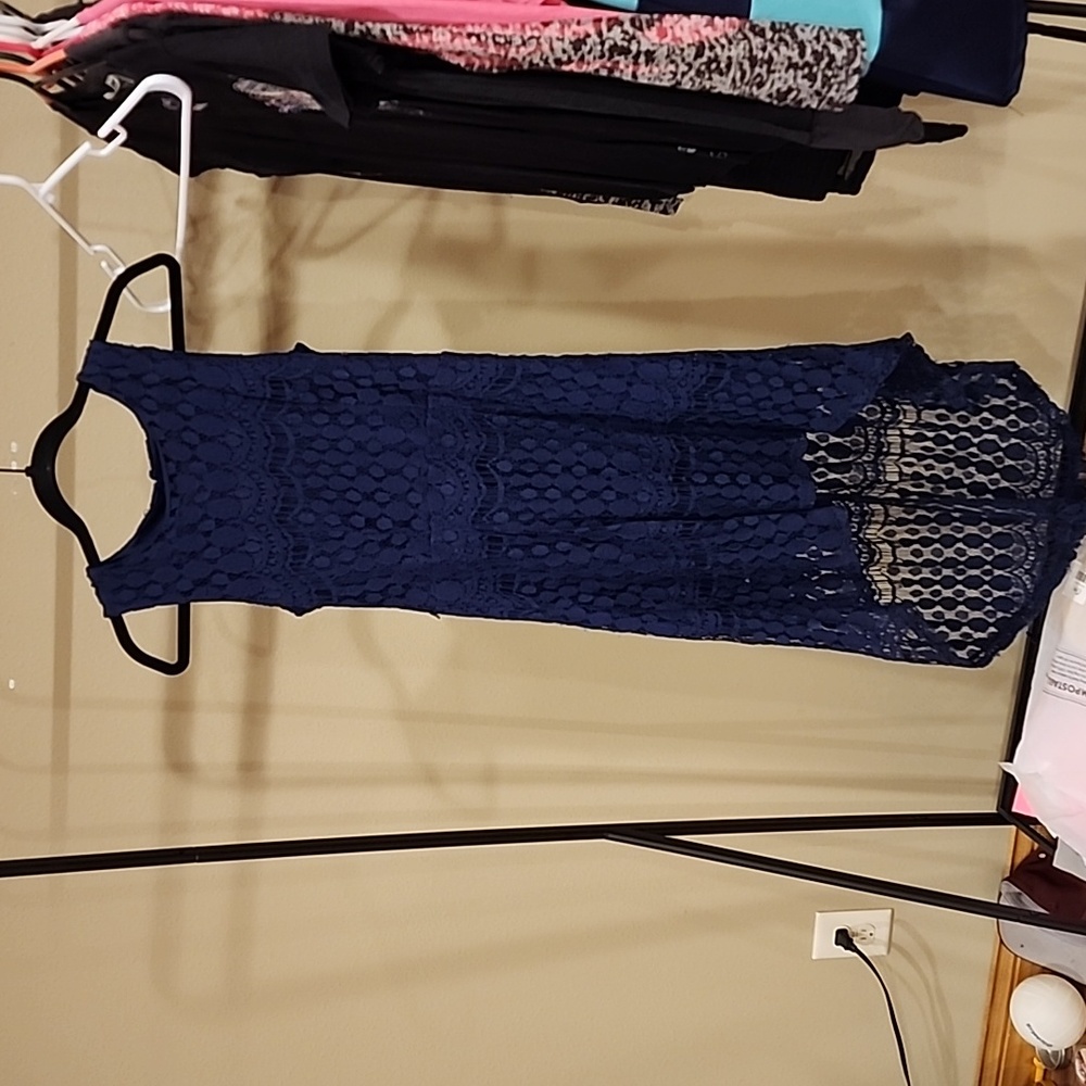 Navy hi low dress Xhilararion size small